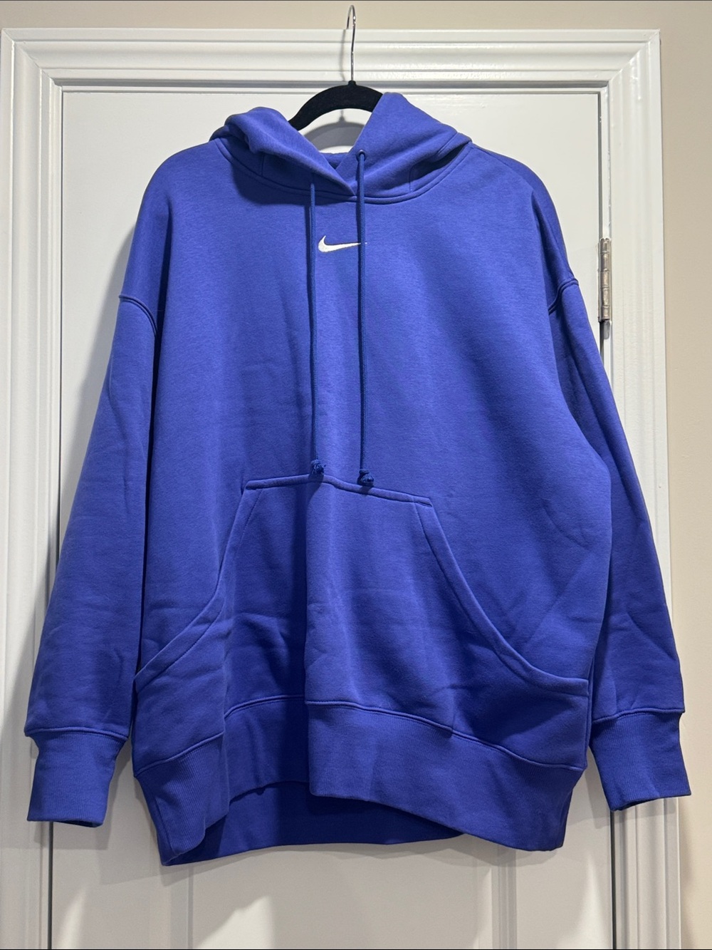 Nike Royal Blue Women's Pullover Hoodie with White Swoosh